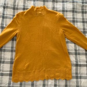 Soft scalloped detail sweater